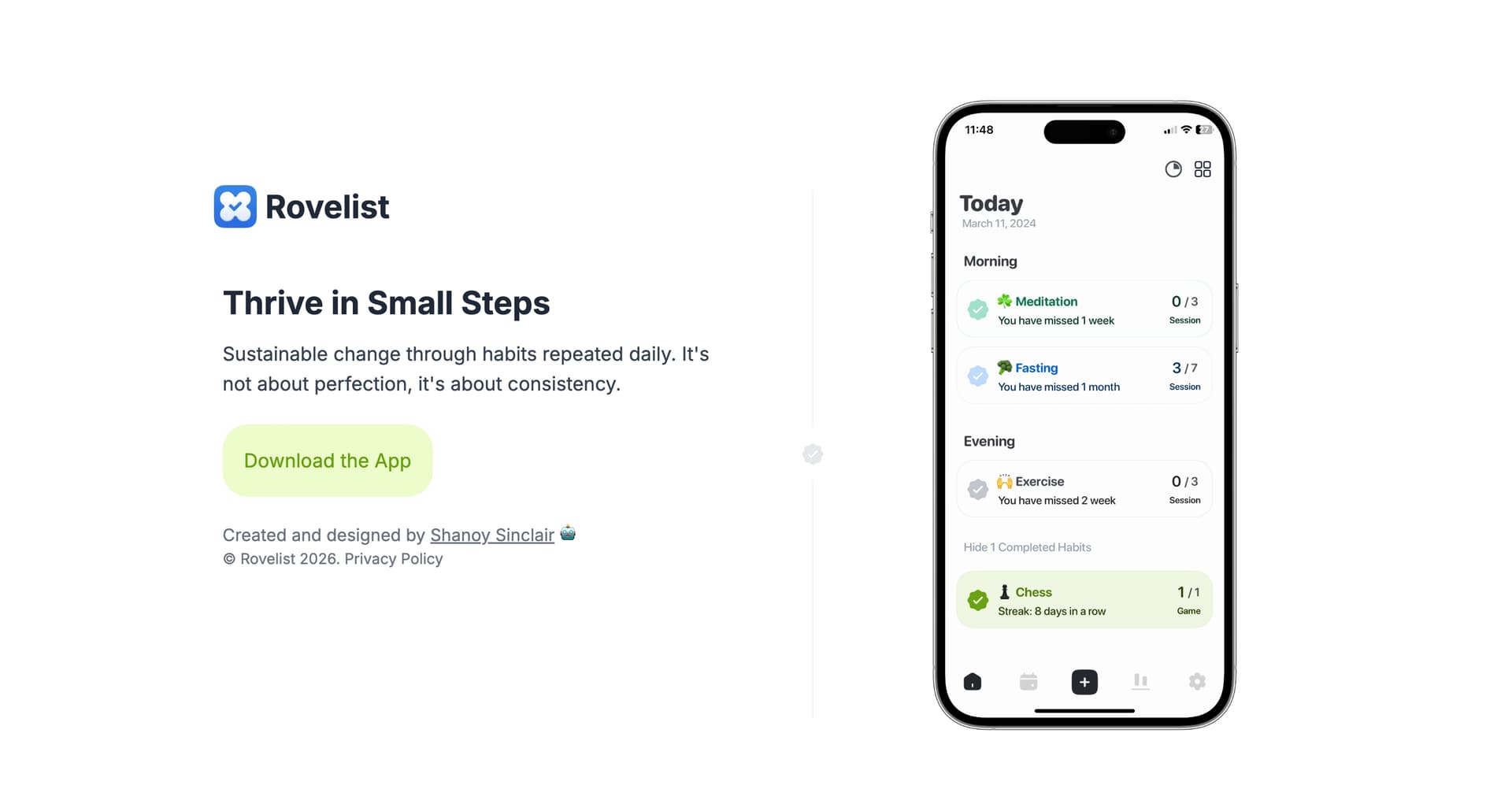 Rovelist — Habit Tracker